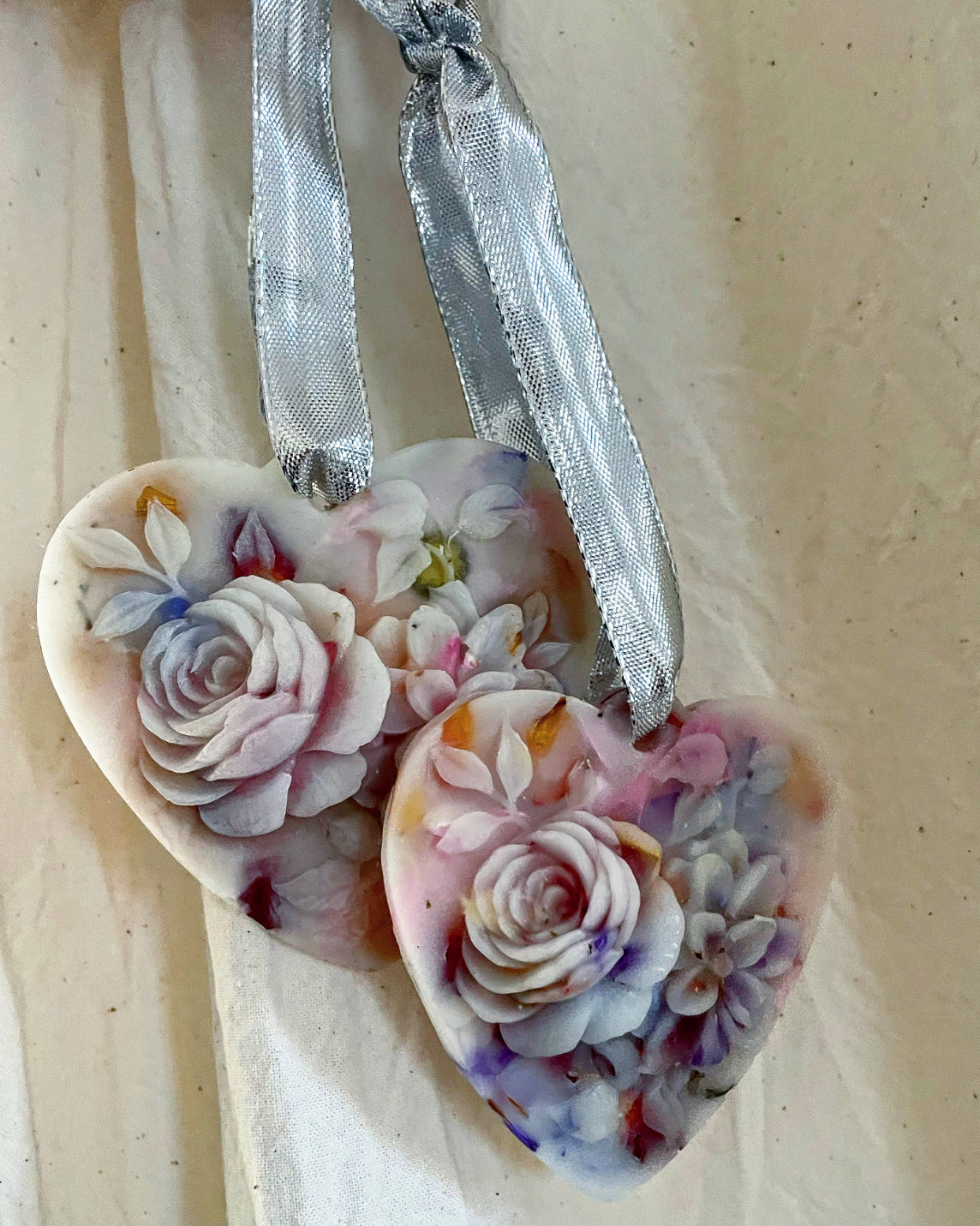 Bijenwas hanger met droogbloemen